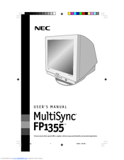 NEC MultiSync FP1355  FP1355 FP1355 User Manual