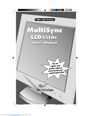 NEC MULTISYNC LCD1510+ User Manual