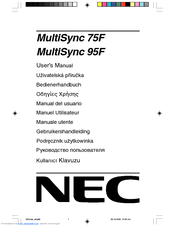 NEC MultiSync 75F User Manual