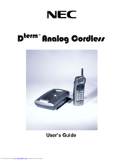 Nec Dterm Analog Cordless Telephone User Manual