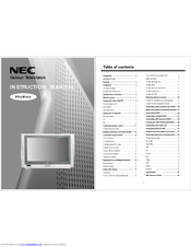 NEC PF32W503 Instruction Manual