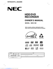 NEC NDH-160 Owner's Manual