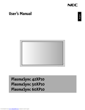 NEC PlasmaSync P42XP10-BK User Manual