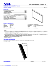 NEC LCD4020-2 Installation Manual