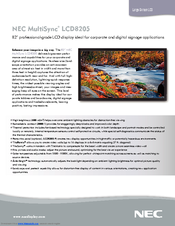 NEC LCD8205-P - MultiSync - 82