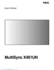 NEC X461UN-TMX4 User Manual