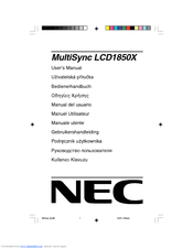 NEC Multisync LCD1850X User Manual