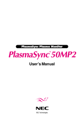 NEC PlasmaSync 50MP2 User Manual