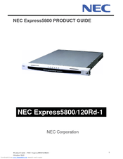 NEC EXPRESS5800/120Rd-1 Product Manual