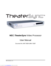 NEC TheaterSync Video Processor User Manual