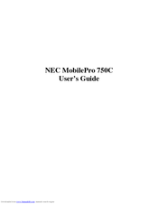 Nec 750C User Manual