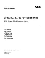 Nec PD78076 User Manual