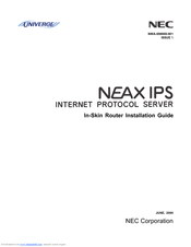 NEC NEAX IPS NWA-008869-001 Installation Manual