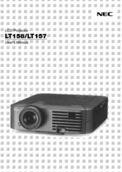 NEC LT158 - MultiSync XGA LCD Projector User Manual