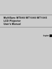 NEC MultiSync MT840 User Manual