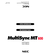 NEC MultiSync MT 600 User Manual