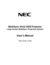 NEC XL-3500 User Manual