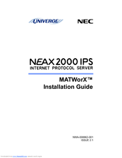 NEC MATWORX NWA-008862-001 Installation Manual