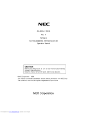NEC TX7/i9610 Operation Manual