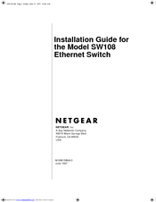 NETGEAR ETHERNET SWITCH SW108 Installation Manual