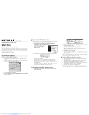 NETGEAR WG111v1 - 54 Mbps Wireless USB 2.0 Adapter Installation Manual