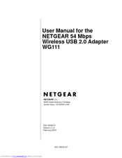 NETGEAR WG111 User Manual
