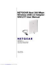 NETGEAR WN121T - RangeMax Next Wireless-N USB 2.0 Adapter User Manual