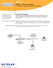 NETGEAR DM111Pv1 - ADSL2+ Ethernet Modem Instructions