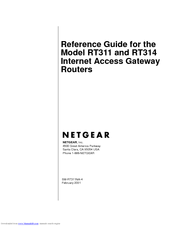 NETGEAR RT314 Reference Manual