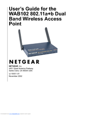NETGEAR WAB102 - 802.11a+b Dual Band Wireless Access Point User Manual