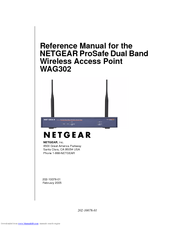 NETGEAR WAG302NA - WAG302.PROSAFE 11ABG Dual Band Wireless Access Point Reference Manual