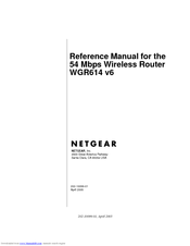 NETGEAR WGR614v7 - 54 Mbps Wireless Router Reference Manual