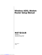 NETGEAR DG834Gv3 - 54 Mbps Wireless ADSL Firewall Modem Setup Manual
