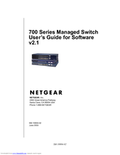 NETGEAR FSM726v1 - 10/100 Mbps Managed Switch Software User's Manual