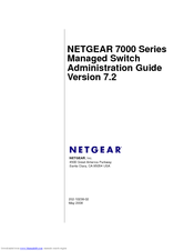 NETGEAR 7000 Series Administration Manual