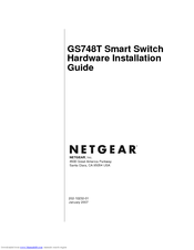 NETGEAR GS748T  GS748T GS748T Hardware Installation Manual