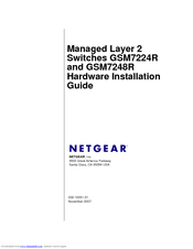 NETGEAR GSM7224R - ProSafe Switch Hardware Installation Manual
