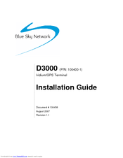 Blue Sky Network Iridium/GPS Terminal D3000 Installation Manual