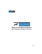 Network Instruments Observer User Manual Addendum