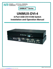 Network Technologies Unimux-DVI-4 Installation And Operation Manual