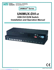 Network Technologies UNIMUX-DVI-8 Installation And Operation Manual