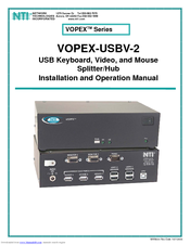 Network Technologies NTI VOPEX VOPEX-USBV Installation And Operation Manual