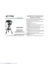 Newcon Optik LRB 20 000 Operation Manual