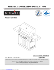 Nexgrill 720-0600 Assembly & Operating Instructions