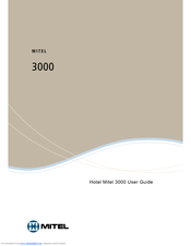 Mitel 3000 Hotel User Manual