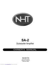 NHT SA-2 Owner's Manual