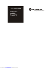 Motorola HMSC7075 Quick Start Manual