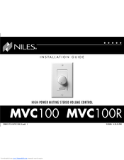 Niles MVC100R Installation Manual