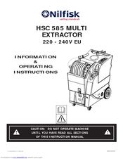 Nilfisk-Advance HSC 585 Information & Operating Instructions