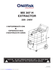 Nilfisk-Advance MX 307 H Information & Operating Instructions